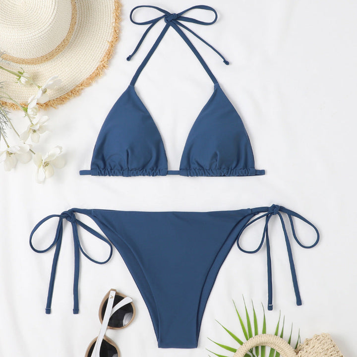Damen Triangel-Bikini mit verstellbaren BindEchoarchivändern und raffinierten Details Echoarchiv