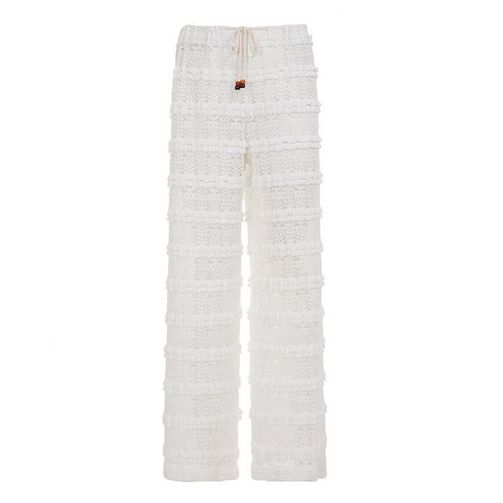 Damen lässige Strickhose mit elegantem Rüschendesign Echo Archiv