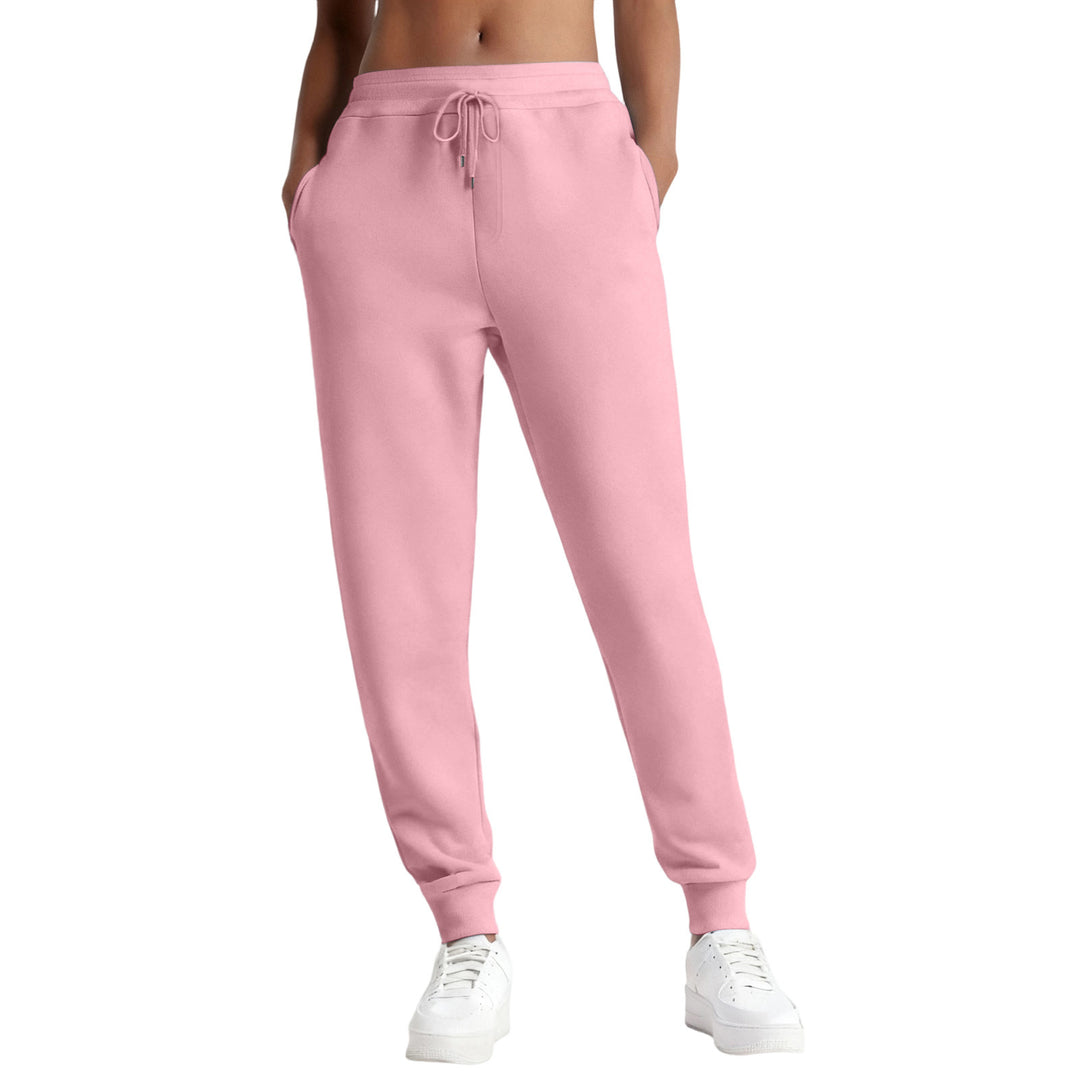 Damen schmale High‑Waist Sweat-Jogginghose mit hohem Komfortbund, verstellbarem Kordelzug und elastischen Knöchelbündchen – Avérine