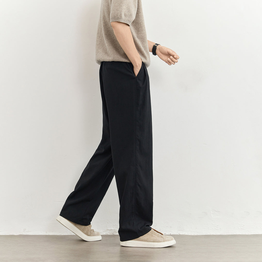 Herren Leichte Leinenhose mit Tunnelzug und geradem Bein Echo Archiv
