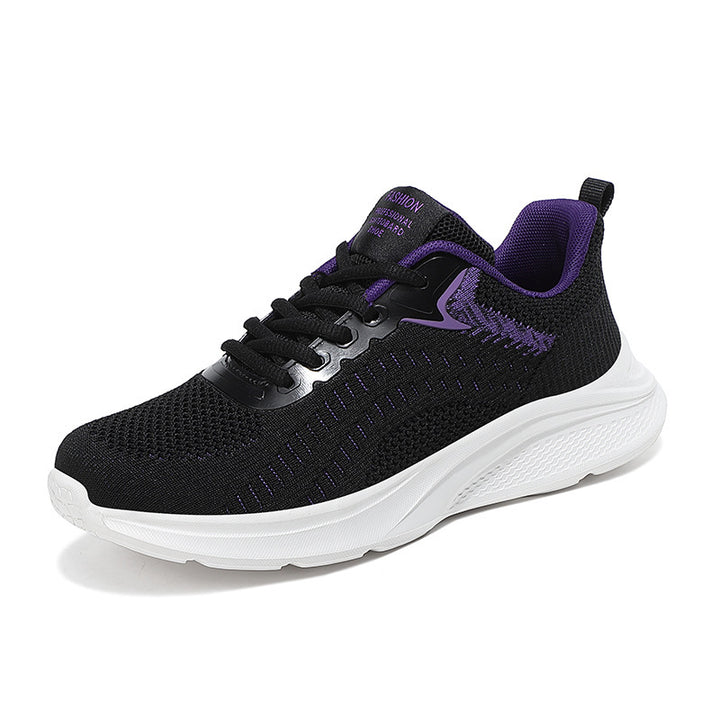 Damen nan nahtloser Strick-Walkingschuh mit atmungsaktivem Maschenoberteil, ergonomischer Wellendämpfung und verstärkter Fersenlasche Echo Archiv