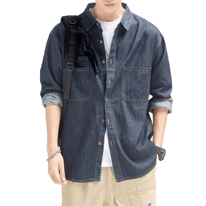 Herren lässiges Denim-Hemd Echoarchiv