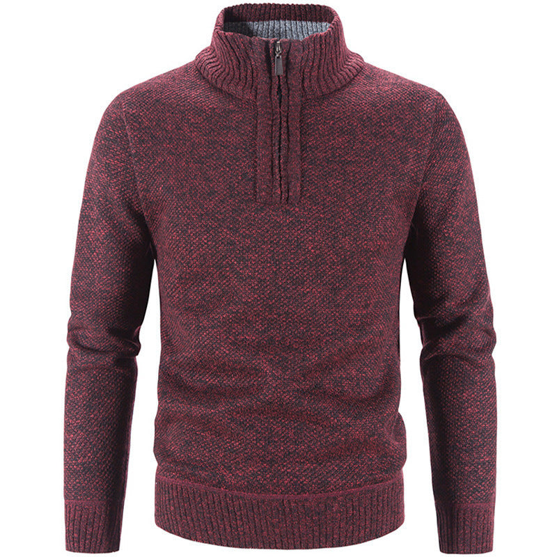Herren modischer Rollkragenpullover mit elegantem Reißverschluss Echoarchiv