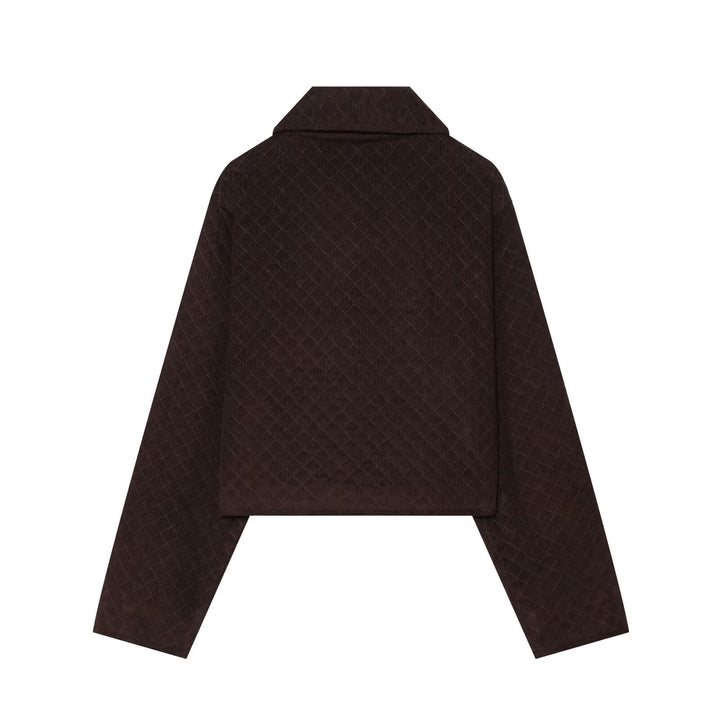 Damen Gesteppte Cordjacke im Boxy-Cropped-Schnitt mit Rundkragen und Pattentaschen Echo Archiv