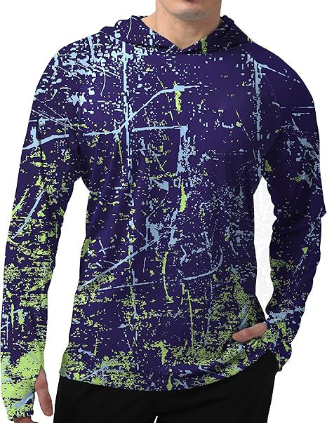 Herren Sportlicher Kapuzenpullover mit abstraktem Druck – Cavarno