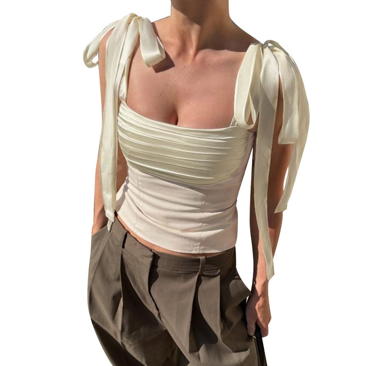 Damen Bandeau-Oberteil mit feinen Rüschendetails Echo Archiv