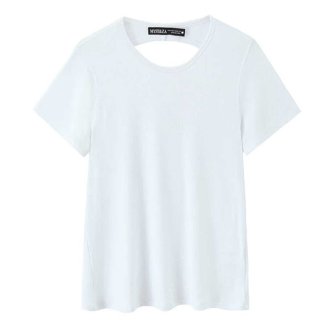 Damen Sportliches T-Shirt mit modischem Rückenausschnitt Echo Archiv