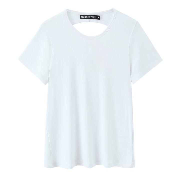 Damen Sportliches T-Shirt mit modischem Rückenausschnitt Echo Archiv