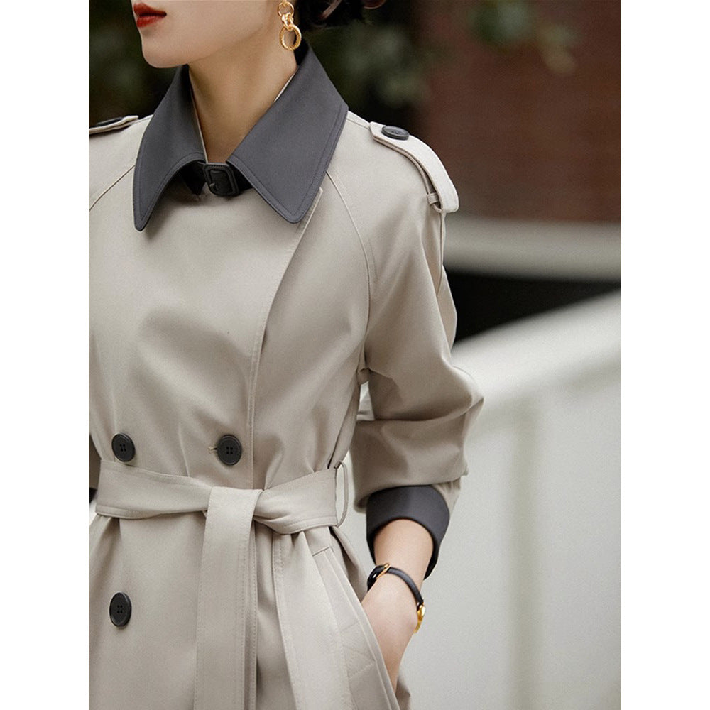 Damen Stilvolle Trenchcoat mit Taillengürtel Echoarchiv