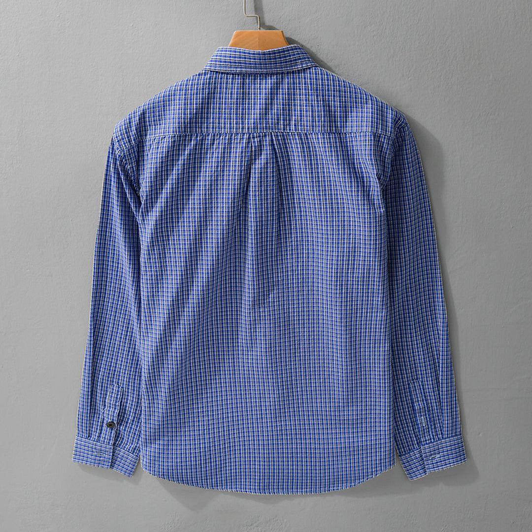 Herren Karo-Layering-Hemd im Overshirt-Stil aus weichem Baumwollpopeline Echoarchiv