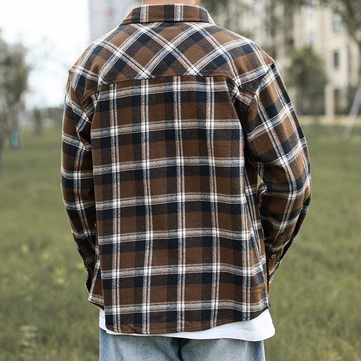 Herren Karo-Hemdjacke mit zwei Brusttaschen Echo Archiv