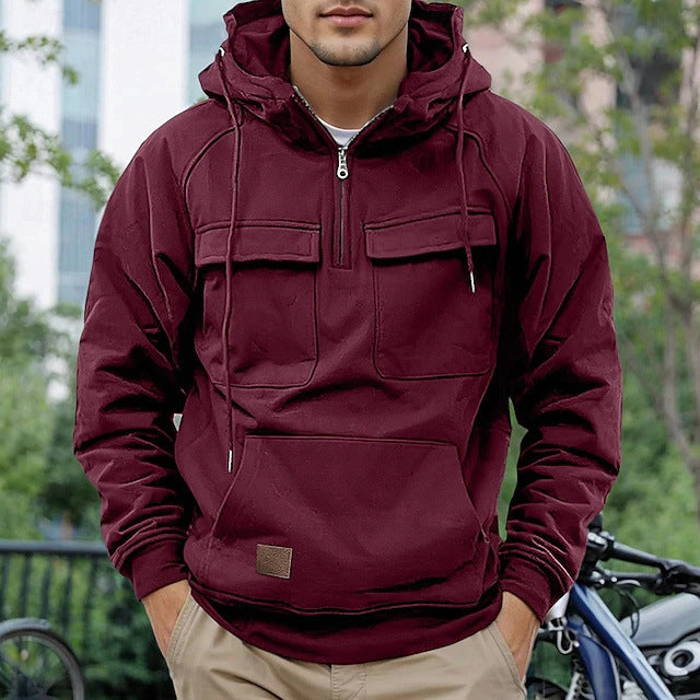 Herren modische Kapuzenjacke mit praktischen Taschen Echoarchiv
