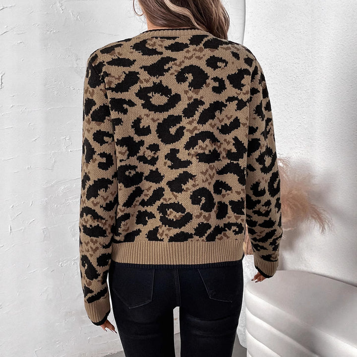 Damen Lässiger Cardigan mit Leo-Muster Echo Archiv