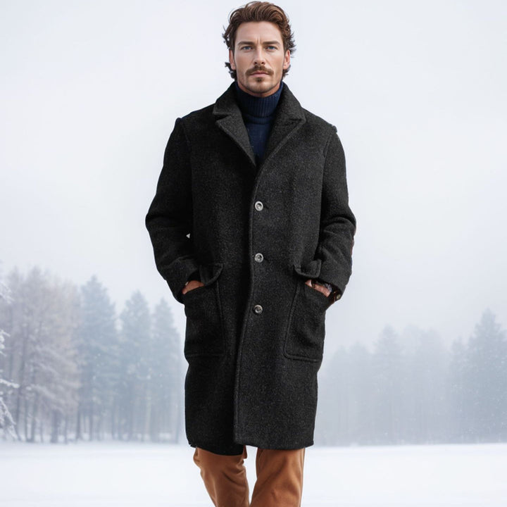 Herren eleganter und wärmer Wintermantel mit doppelter Knopfleiste und praktischen Taschen Echoarchiv