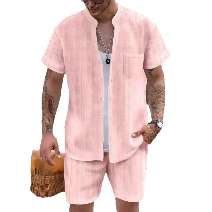Herren lässiges Kurzarmhemd und Shorts Ensemble Echoarchiv