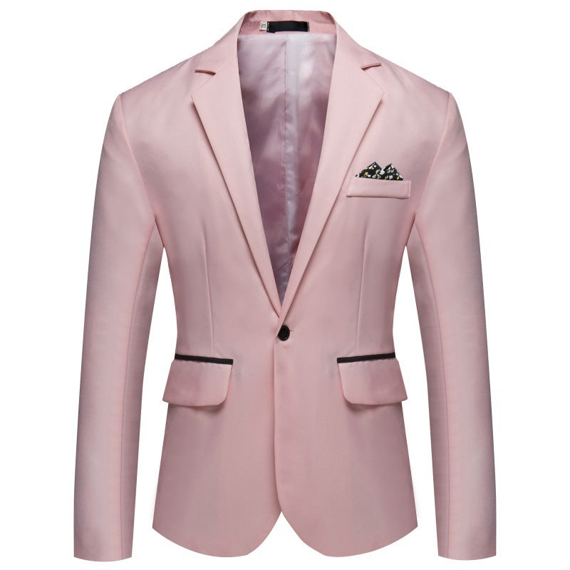 Herren Eleganter Blazer mit seidig-matter Oberfläche und Knopfdetails Echoarchiv
