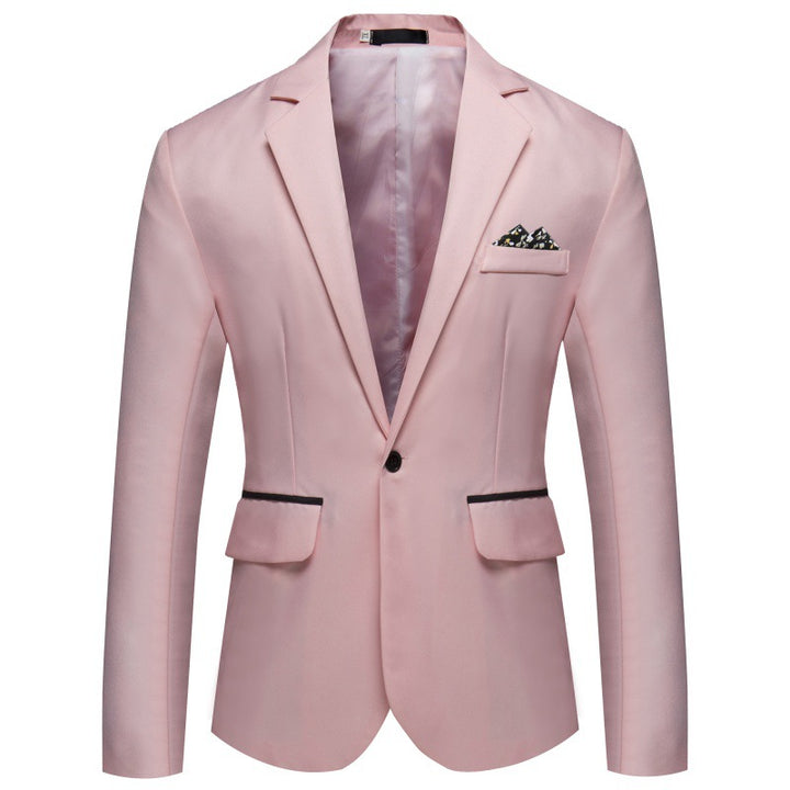 Herren Eleganter Blazer mit seidig-matter Oberfläche und Knopfdetails Echoarchiv