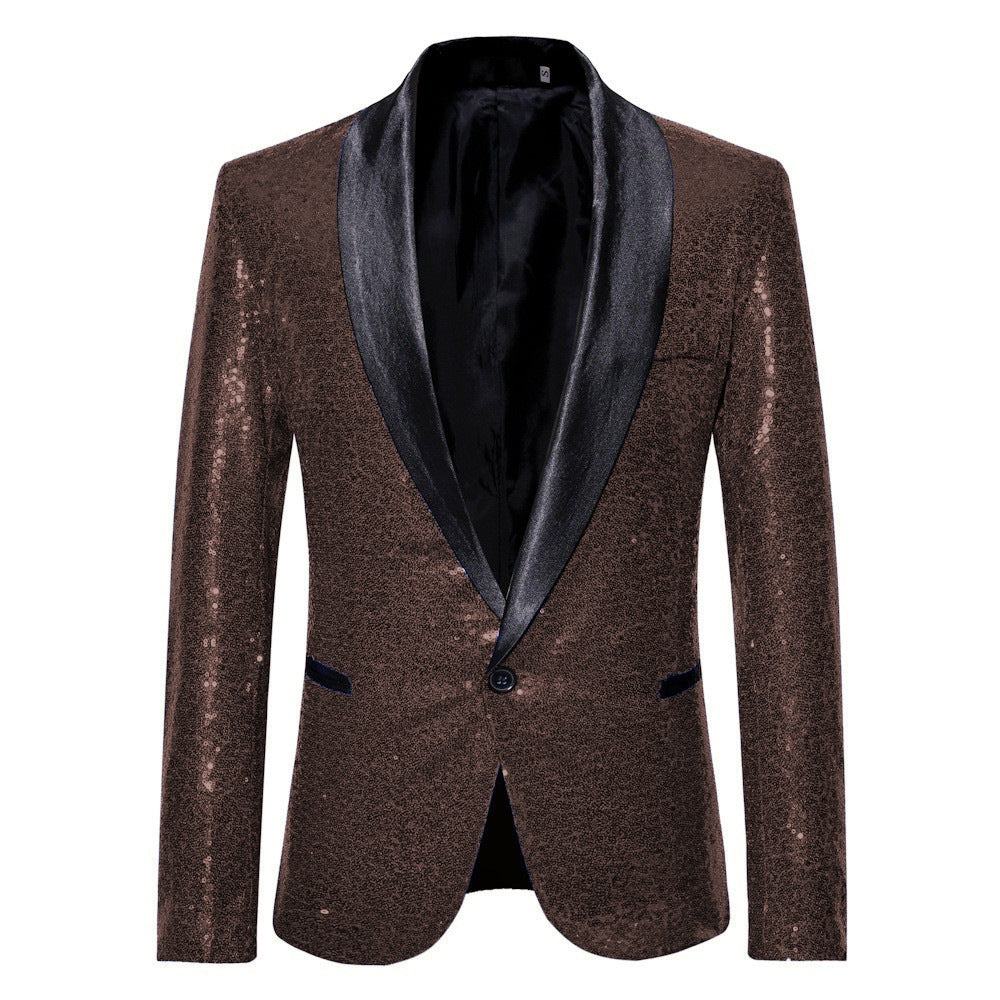 Herren glamouröse Pailletten-Anzugjacke Echoarchiv