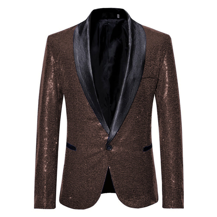 Herren glamouröse Pailletten-Anzugjacke Echoarchiv