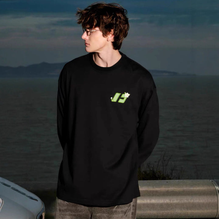 Herren Lässiger Langarmshirt Echoarchiv