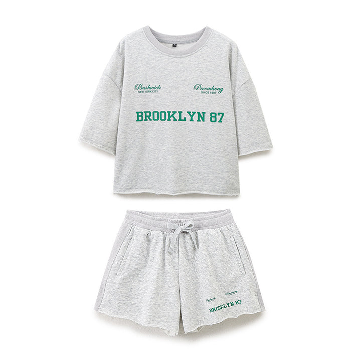 Damen lässige Freizeit-Shorts mit elastischem Bund und praktischen Taschen Echo Archiv