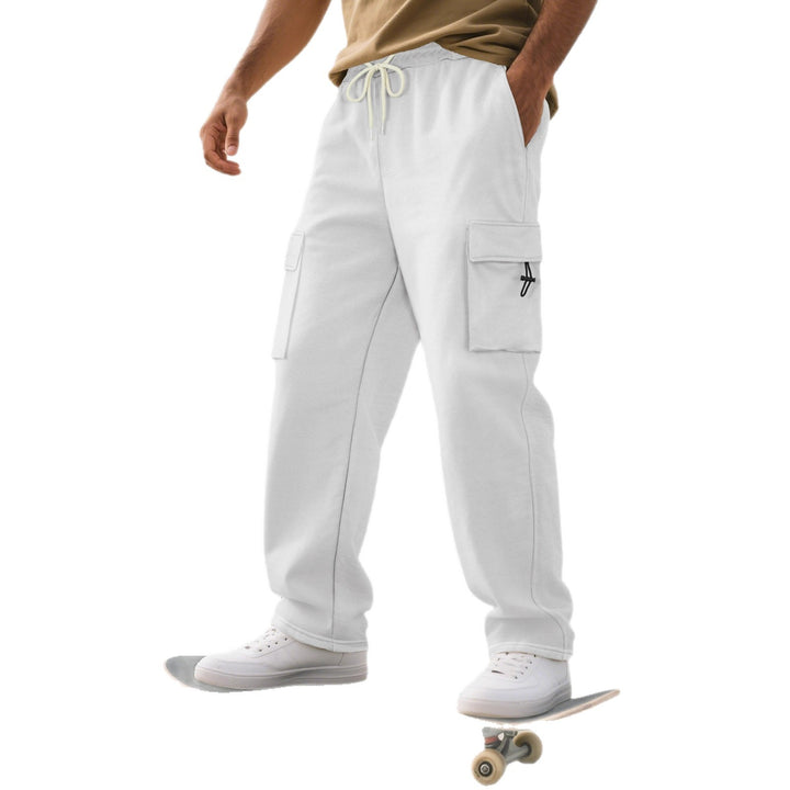 Herren Relaxed-Fit Cargo-Jogginghose mit elastischem Bund, Klapptasche & Tunnelzug – Bravaro