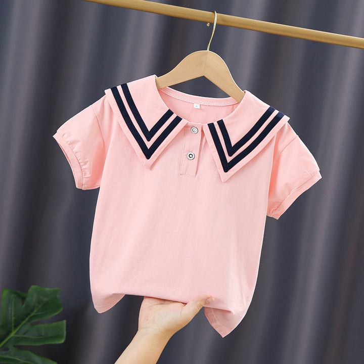 Mädchen Matrosenbluse mit eleganten Streifendetails Echo Archiv