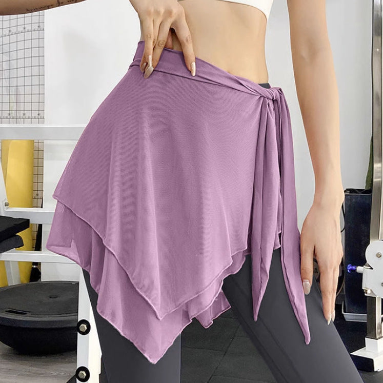 Damen lässiger Wickelrock mit asymmetrischem Saum und Gürtel Echo Archiv