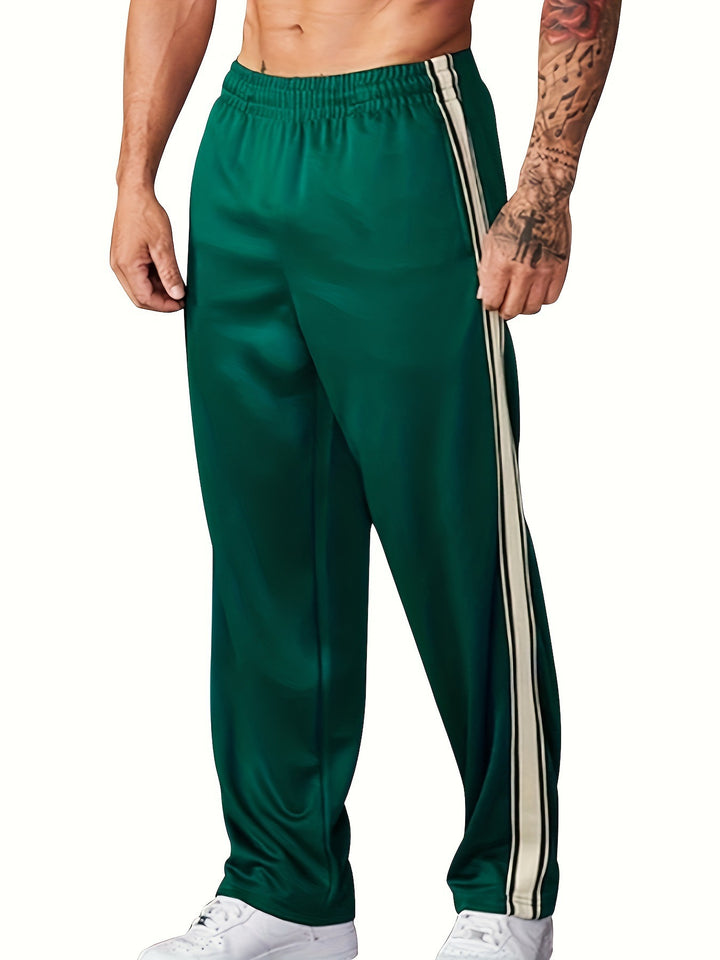 Herren Sportliche Trainingshose mit seitlichem Tape-Streifen und elastischem Bund Echoarchiv