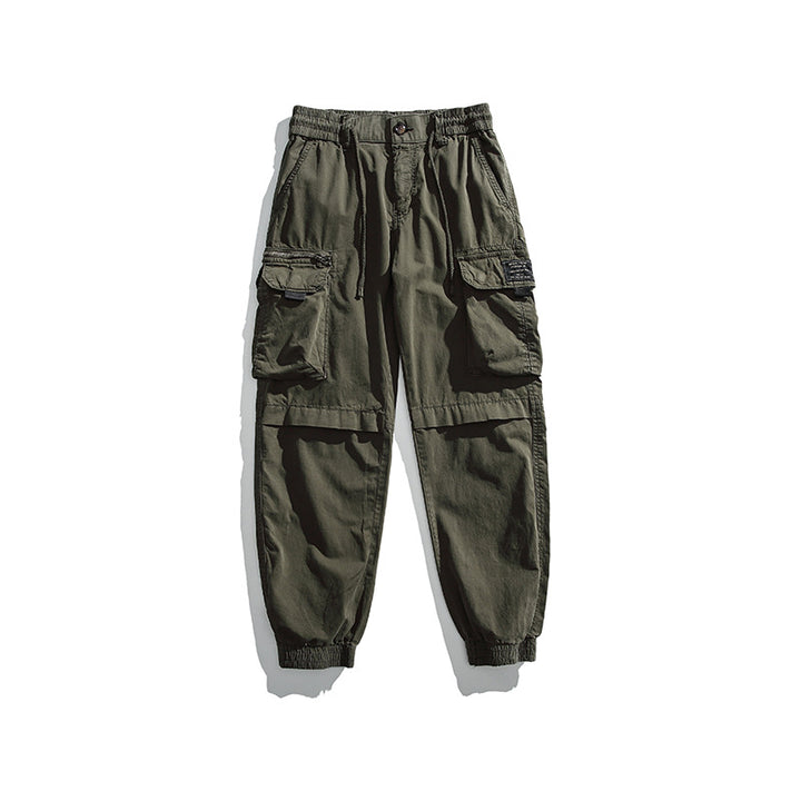Herren Multifunktionale Cargo-Jogginghose mit Tunnelzugbund, Kniepaneelen und Mehrfachtaschen Echo Archiv