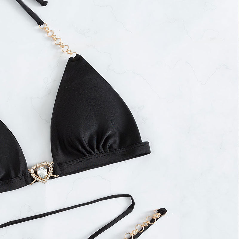 Damen Triangle-Bikini mit zarten Kettenverzierungen Echo Archiv