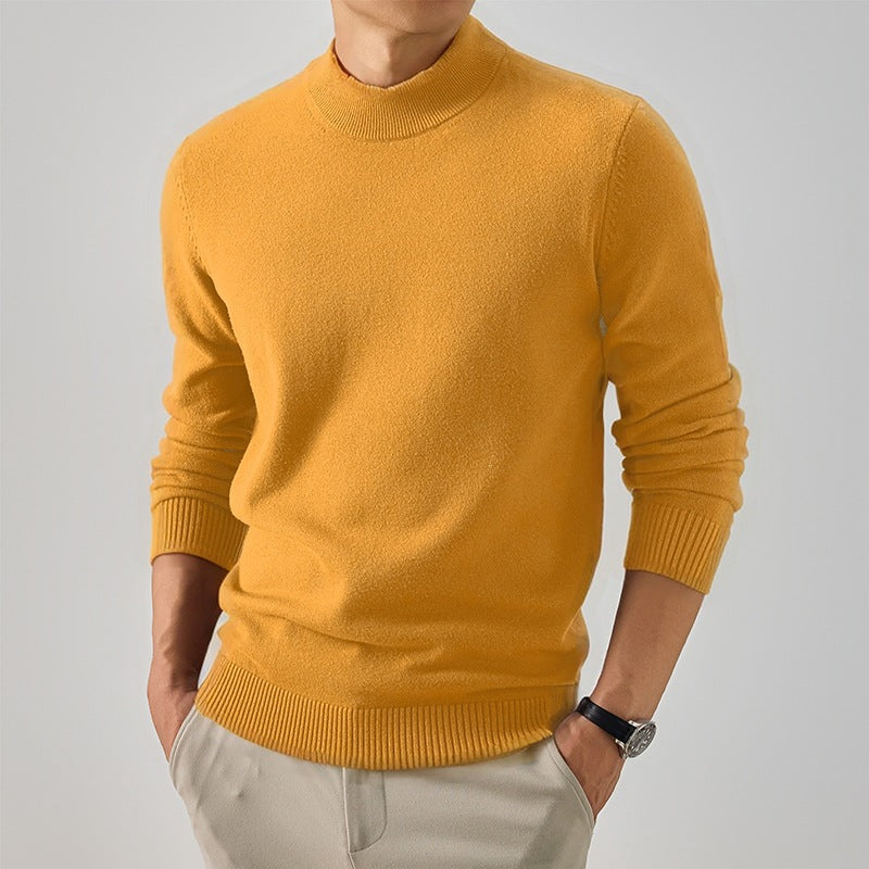 Herren Kurzer Rollkragen-Feinstrickpullover mit schmaler Silhouette Echo Archiv