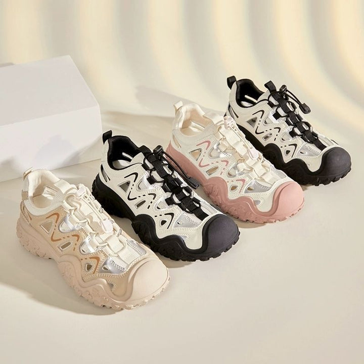 Damen Sportliche Sneakers mit atmungsaktiver Mesh-Oberfläche und rutschfester Sohle Echo Archiv