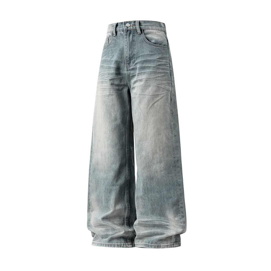 Damen Extraweite High‑Waist Denim‑Palazzohose mit ausgewaschener Vintage‑Optik Echo Archiv