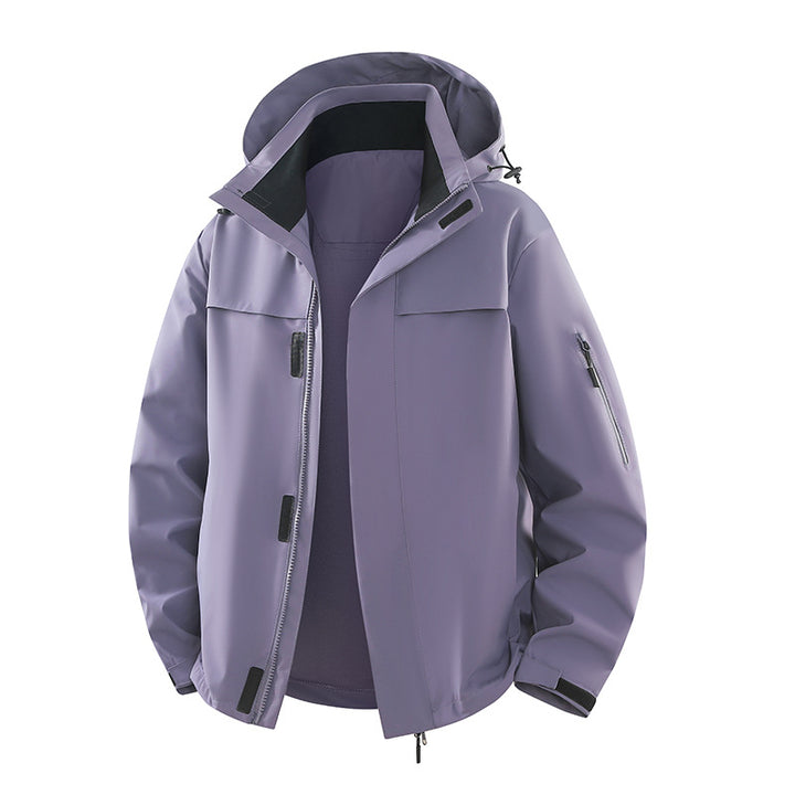 Herren Urbaner Softshell-Outdoorblouson mit Kapuze, verdecktem Reißverschluss und Mehrfach-Taschen Echo Archiv