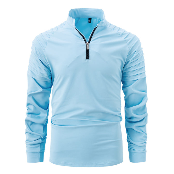 Herren Sportlicher Langarm-Zip-Hemd mit ergonomischem Schnitt Echoarchiv