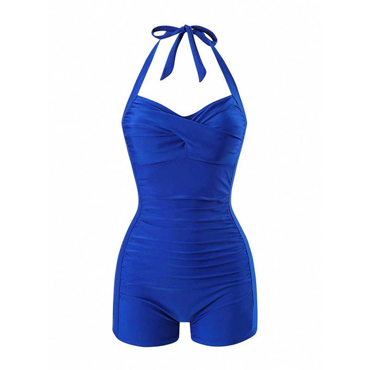 Damen Einteiler Badeanzug mit elegantem Rüschendesign Echo Archiv
