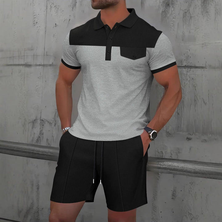 Herren Polohemd mit modernen Akzenten und praktischer Brusttasche Echoarchiv
