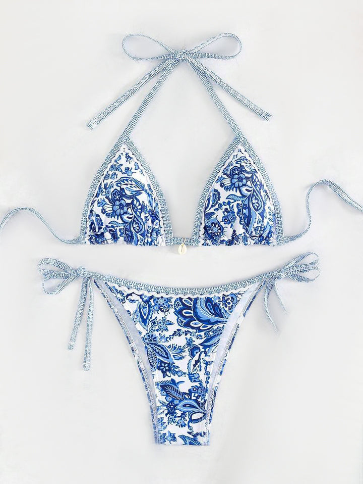Damen Triangel-Bikini mit aufwendigem Floral-Design Echo Archiv