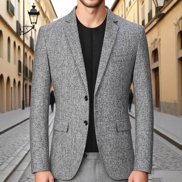 Herren strukturiertes Blazer Outfit Echoarchiv
