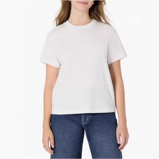 Damen lässiges Kurzarm-T-Shirt aus hochwertiger Baumwolle mit Rundhalsausschnitt Echo Archiv