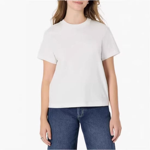 Damen lässiges Kurzarm-T-Shirt aus hochwertiger Baumwolle mit Rundhalsausschnitt Echo Archiv