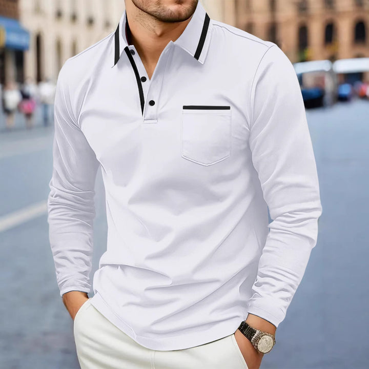 Herren Langarm Polohemd Echoarchiv