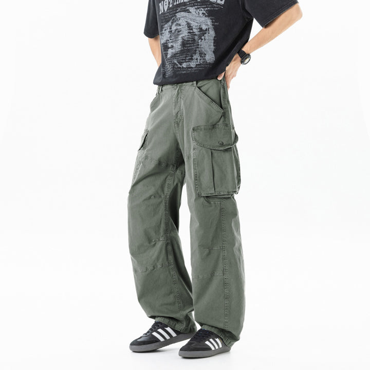 Damen Weite Cargohose mit hohem Bund, Oversize‑Bein und großen Klappentaschen Echo Archiv