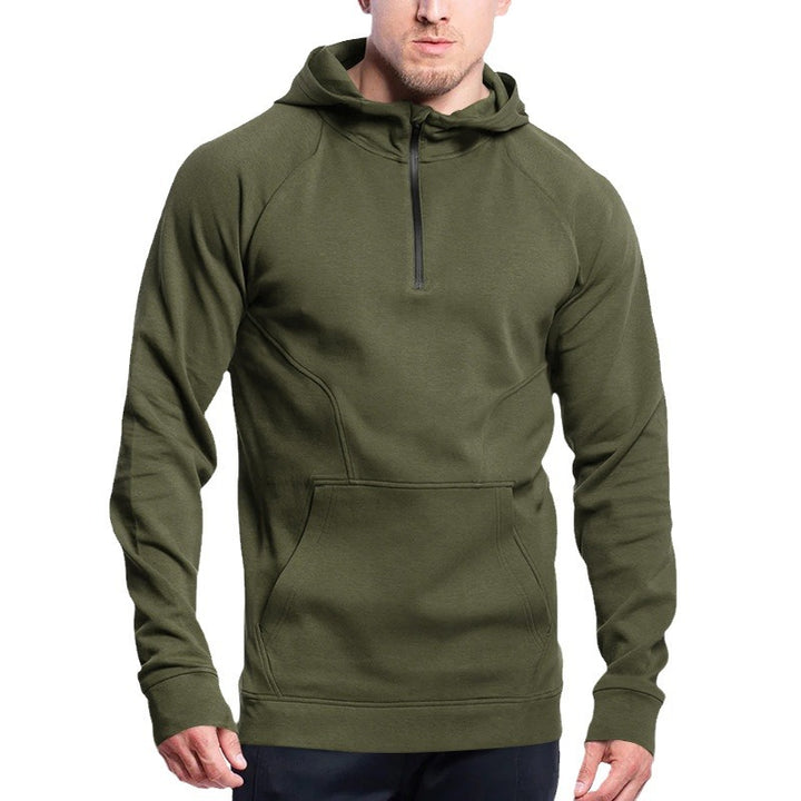 Herren funktioneller Kapuzenpullover mit Reißverschluss und praktischer Kängurutasche Echoarchiv