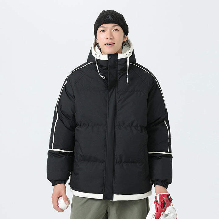 Herren modische Kapuzenjacke mit hochwertiger Füllung und funktionalen Taschen Echoarchiv