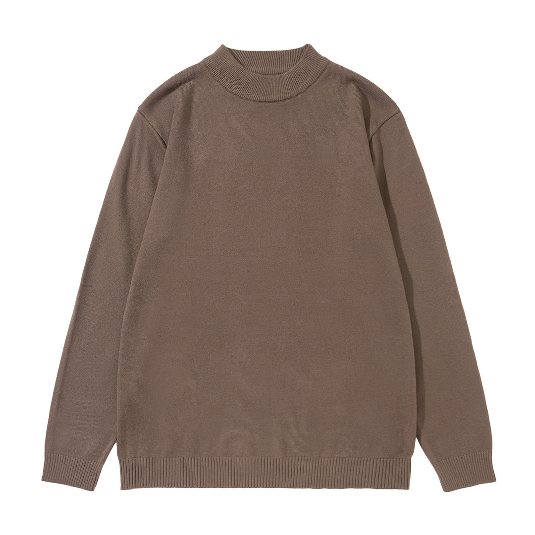 Unisex Minimalistischer Feinstrick-Mockneck mit extra breitem Rippsaum Echoarchiv