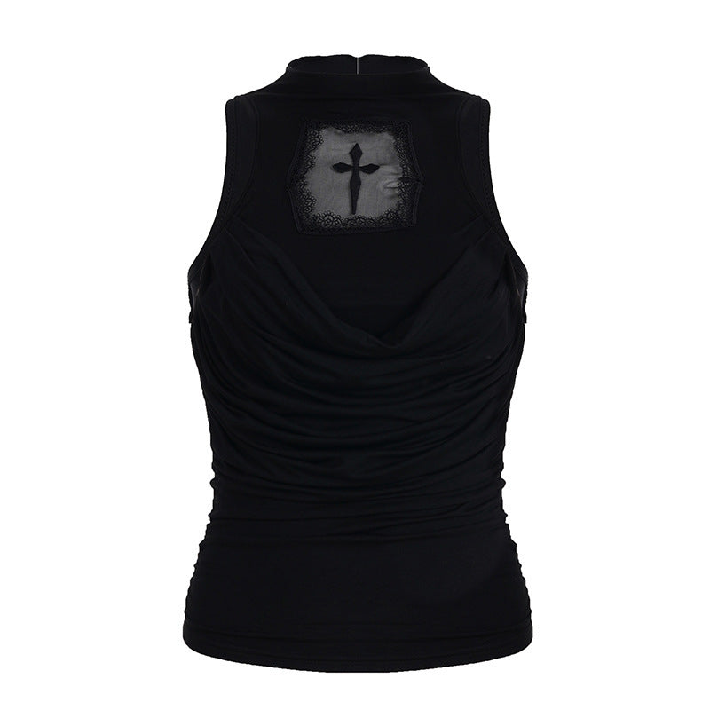 Damen elegantes Tanktop mit verspieltem Rückendetail Echo Archiv