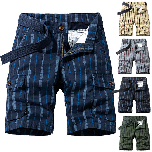 Herren modische Cargoshorts mit multifunktionalen Taschen und elastischem Bund Echoarchiv