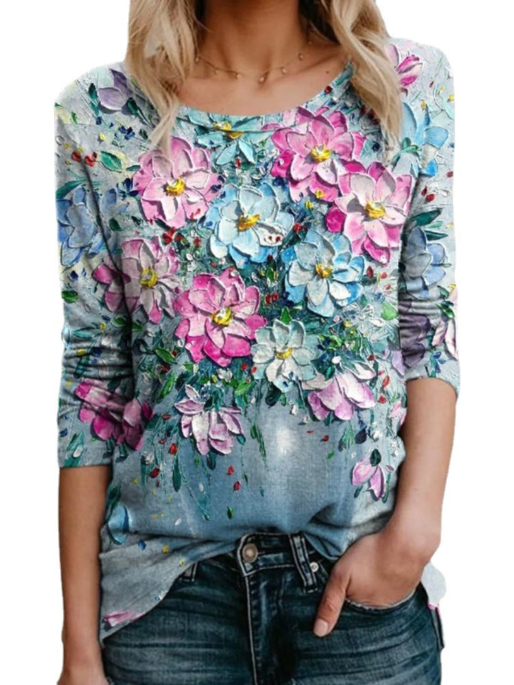 Damen Colorblock-Sweatshirt mit diagonaler Panel-Optik und Streifenbesatz – Avérine